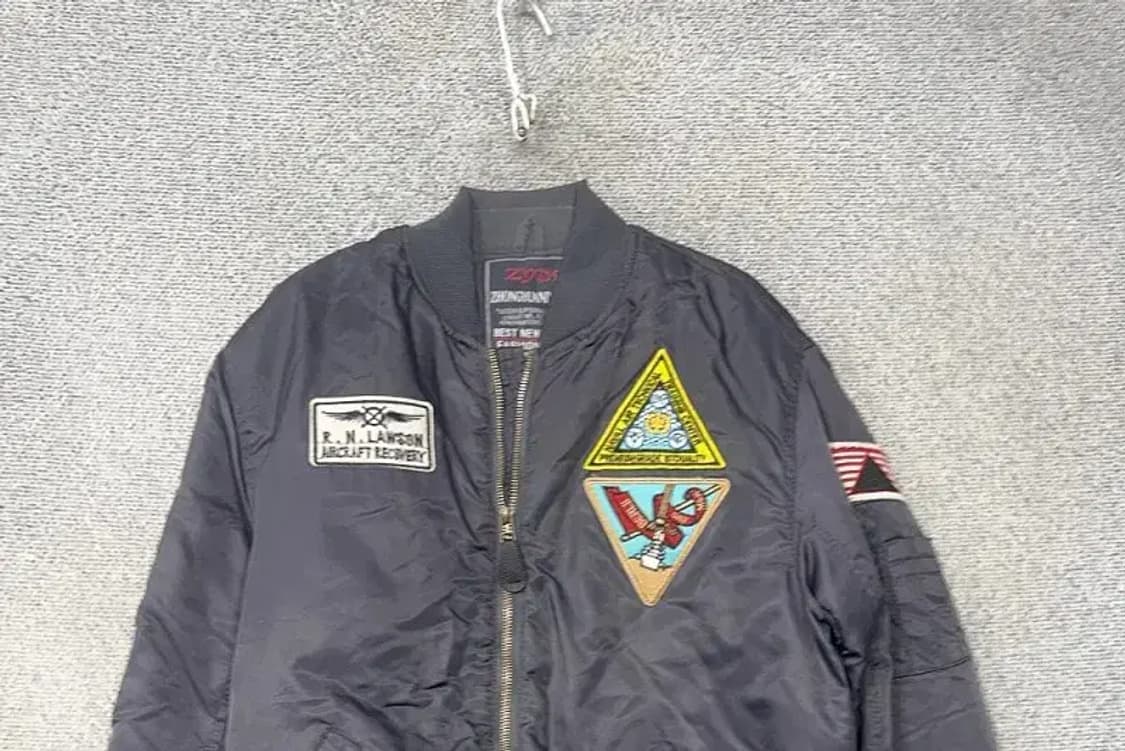 빈티지 공군 패치 MA-1 항공 점퍼 L 상품이미지3
