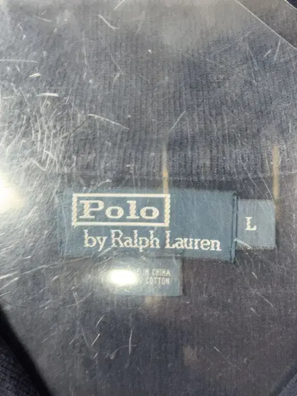 폴로 랄프로렌 네이비 로고 반집업 니트 L 상품이미지7