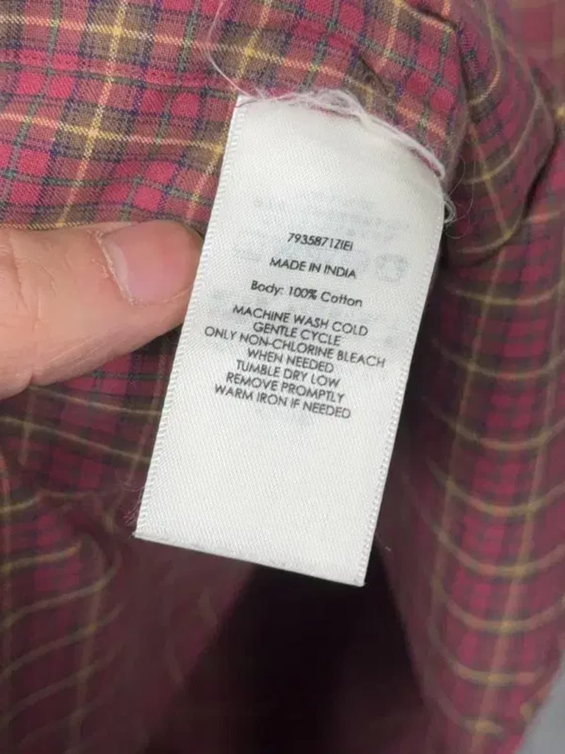 폴로 빈티지 버건디 체크 셔츠 L 상품이미지9