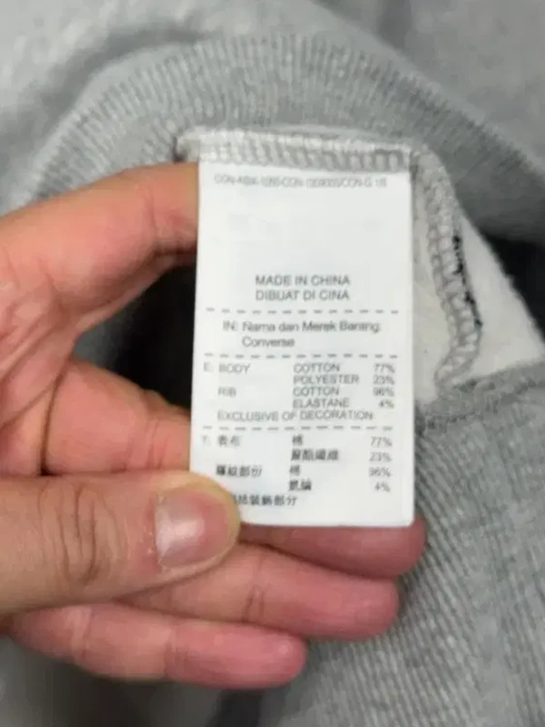 컨버스 빈티지 스타 프린팅 라이트 그레이 맨투맨 M 상품이미지10