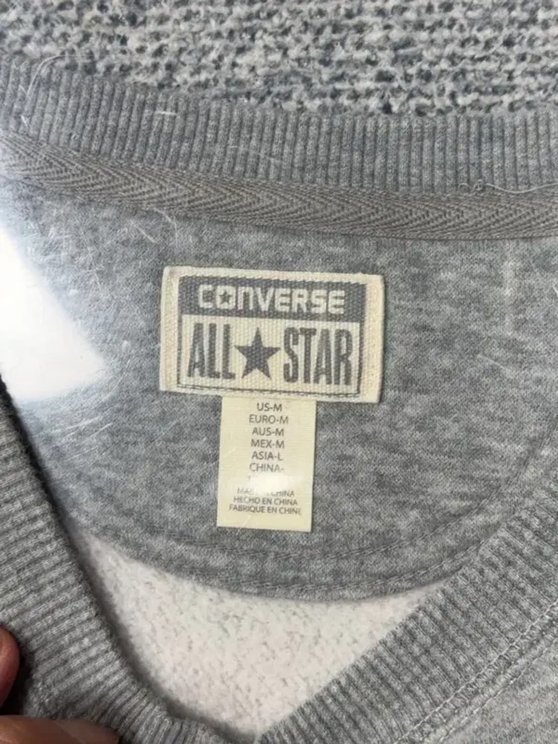 컨버스 빈티지 스타 프린팅 라이트 그레이 맨투맨 M 상품이미지9