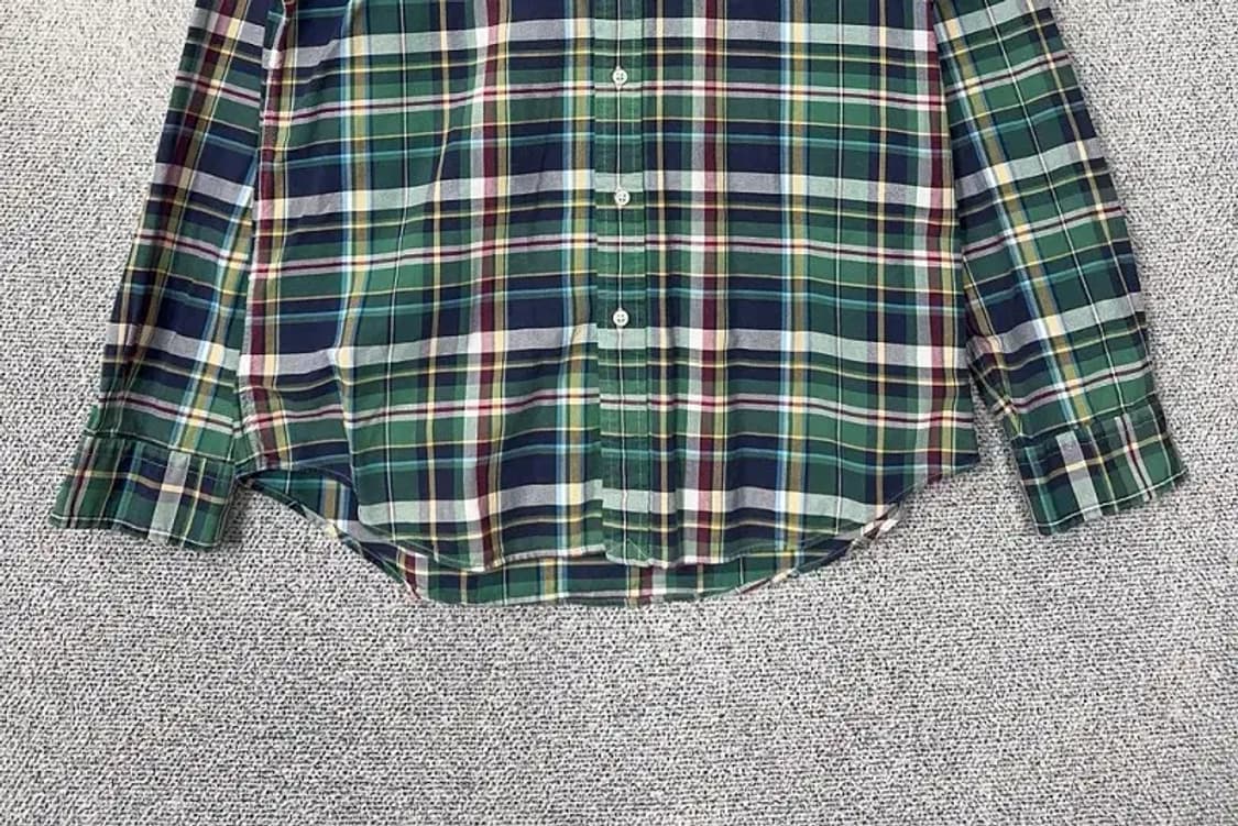 폴로 빈티지 체크 그린 셔츠 M 상품이미지4