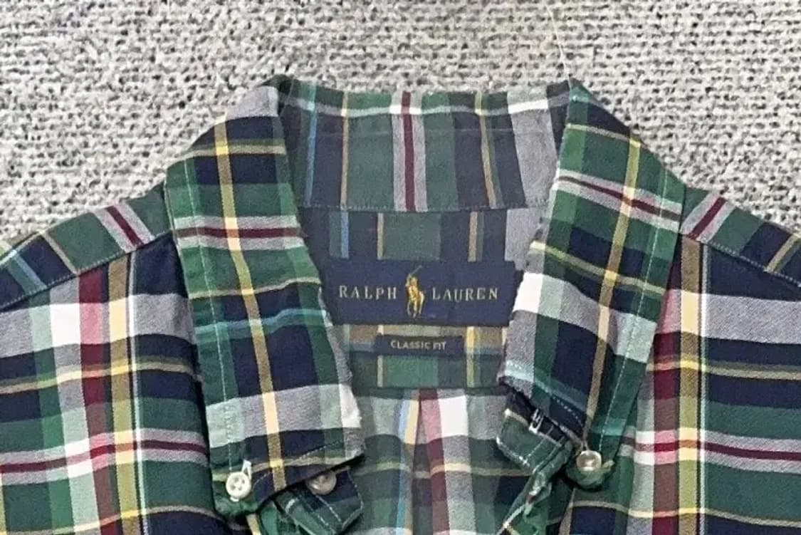 폴로 빈티지 체크 그린 셔츠 M 상품이미지5