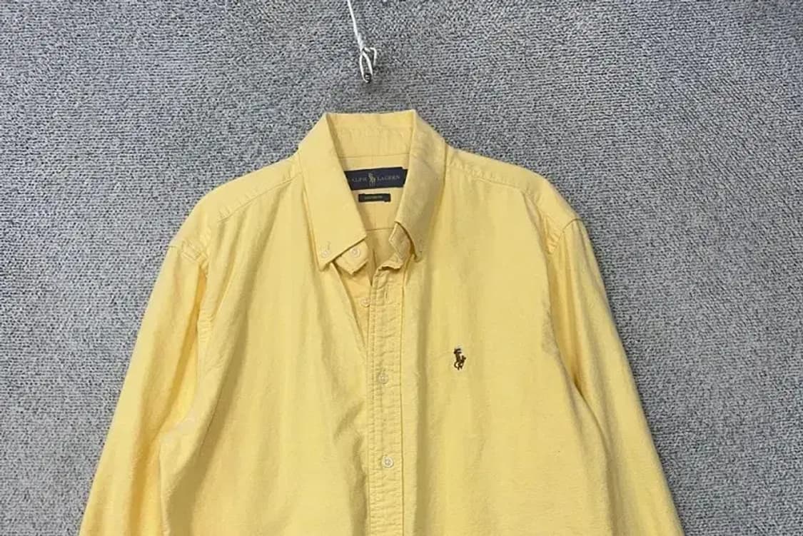 폴로 빈티지 클래식핏 옐로우 옥스포드 셔츠 L 상품이미지3