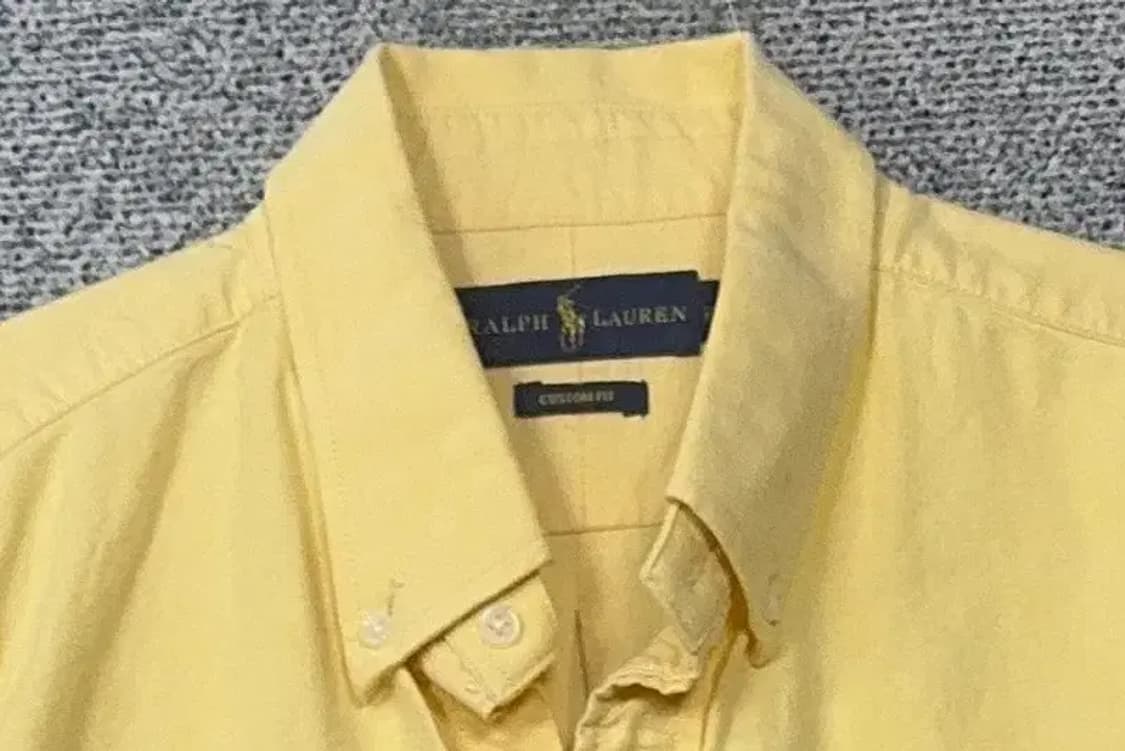 폴로 빈티지 클래식핏 옐로우 옥스포드 셔츠 L 상품이미지5