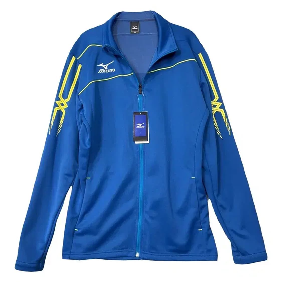 [새상품]미즈노 블루 기능성 집업 저지 2XL 상품이미지1