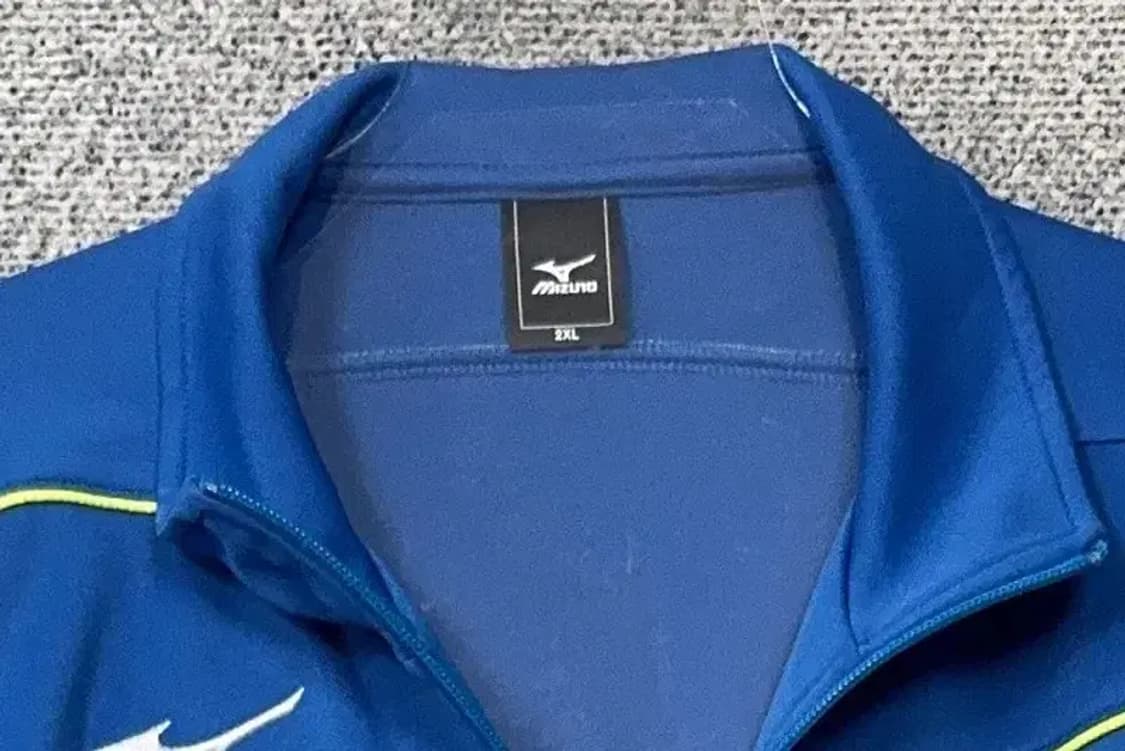 [새상품]미즈노 블루 기능성 집업 저지 2XL 상품이미지5