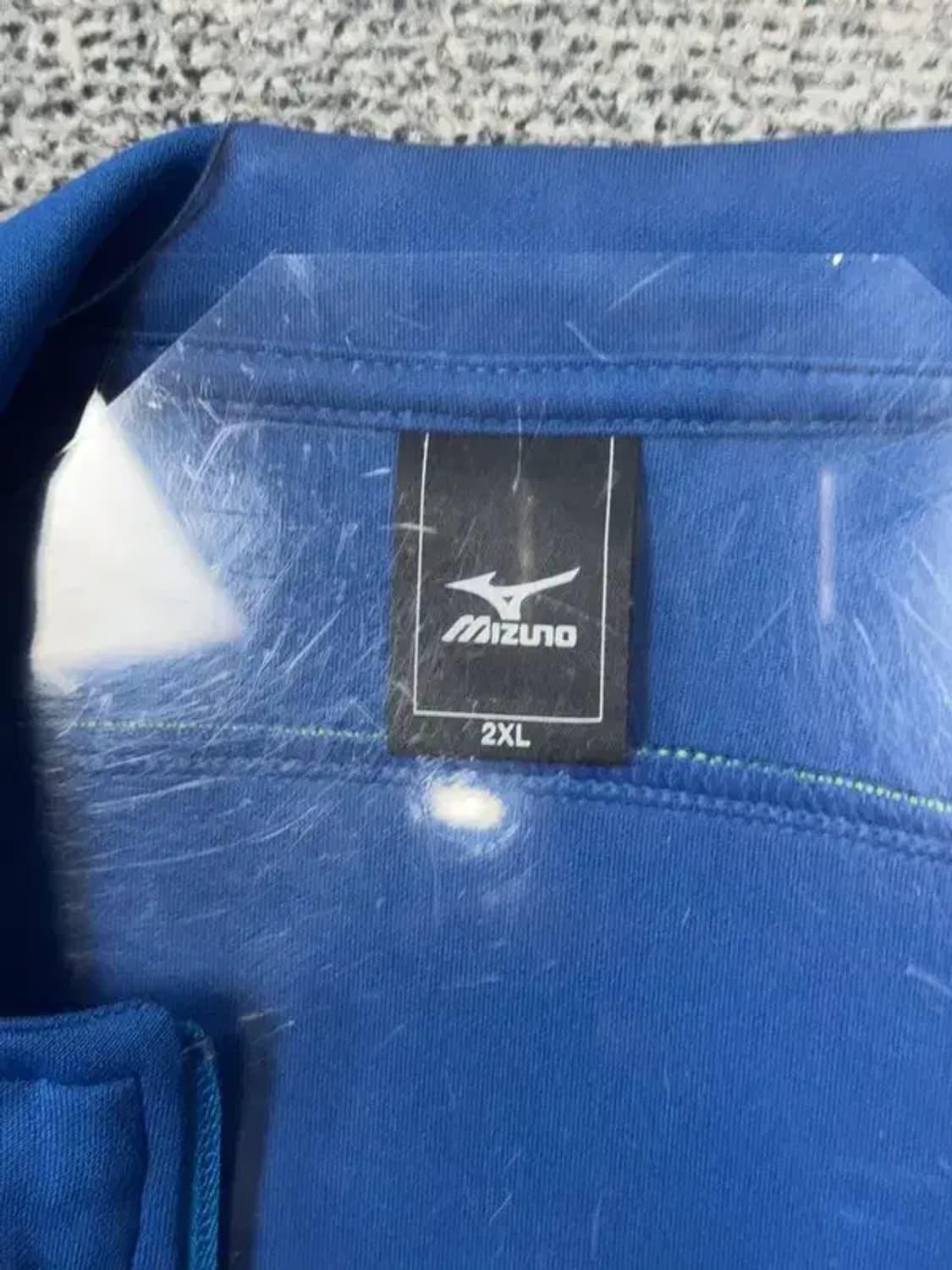 [새상품]미즈노 블루 기능성 집업 저지 2XL 상품이미지7