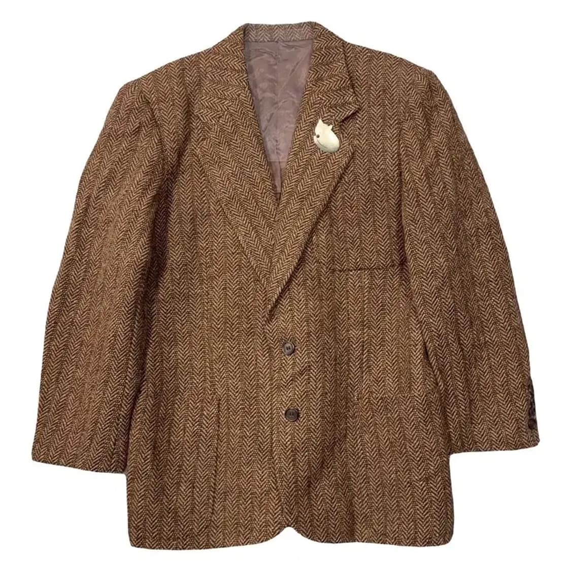 폴로 재팬 빈티지 브라운 체크 블레이저 자켓 L 상품이미지1