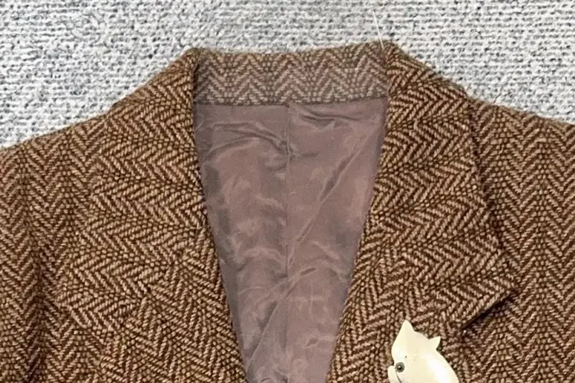 폴로 재팬 빈티지 브라운 체크 블레이저 자켓 L 상품이미지5