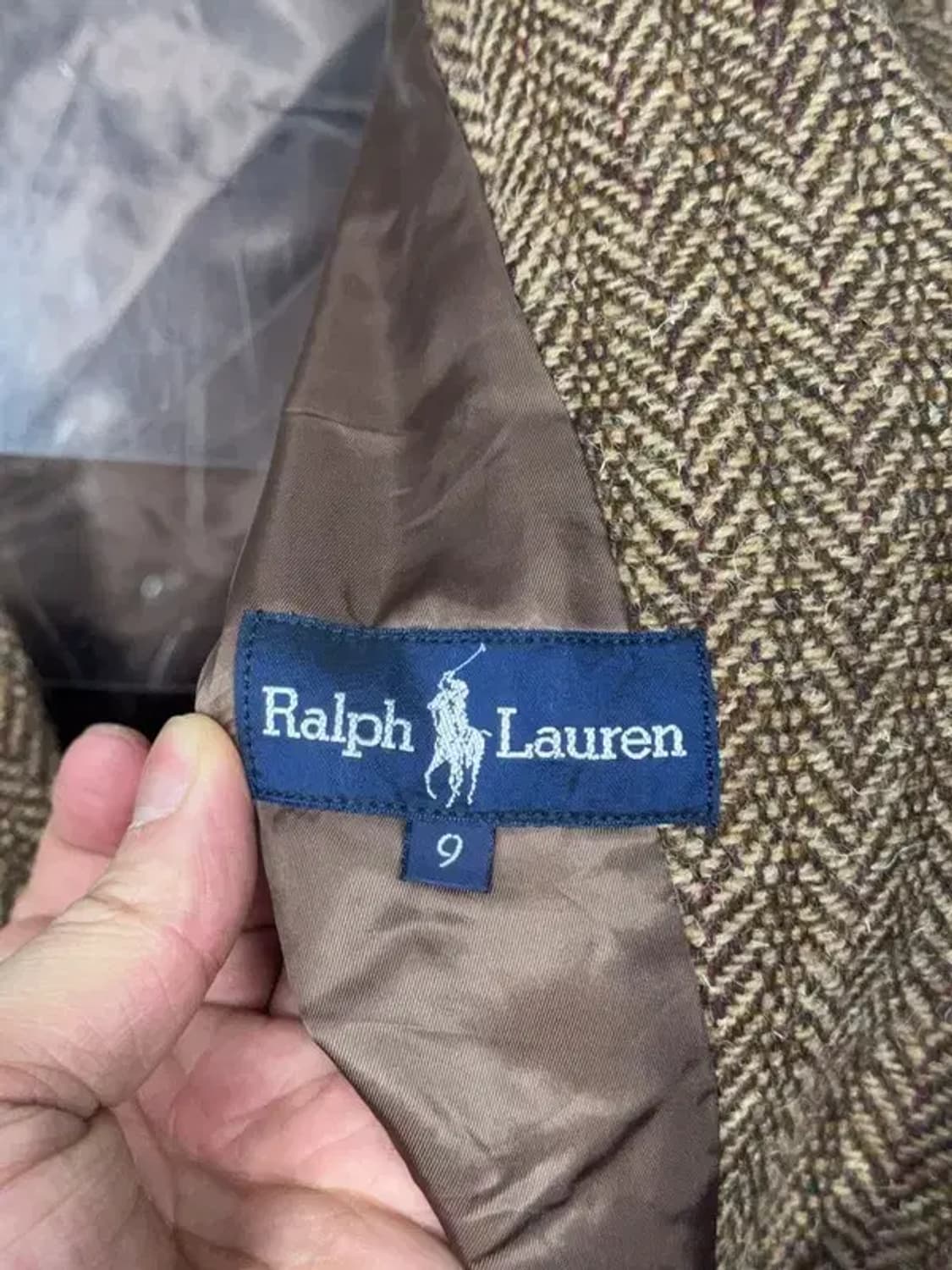 폴로 재팬 빈티지 브라운 체크 블레이저 자켓 L 상품이미지7