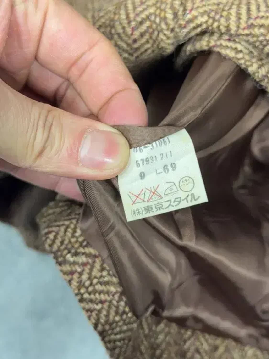 폴로 재팬 빈티지 브라운 체크 블레이저 자켓 L 상품이미지8