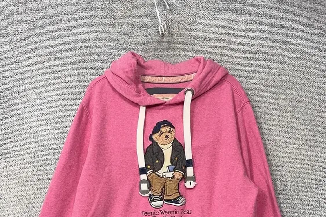 티니위니 빈티지 베어 로고 핑크 후드티 M 상품이미지3