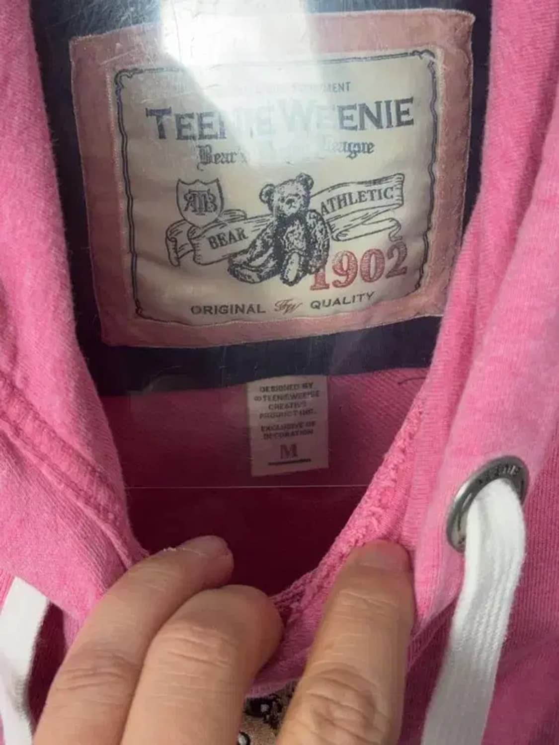 티니위니 빈티지 베어 로고 핑크 후드티 M 상품이미지8