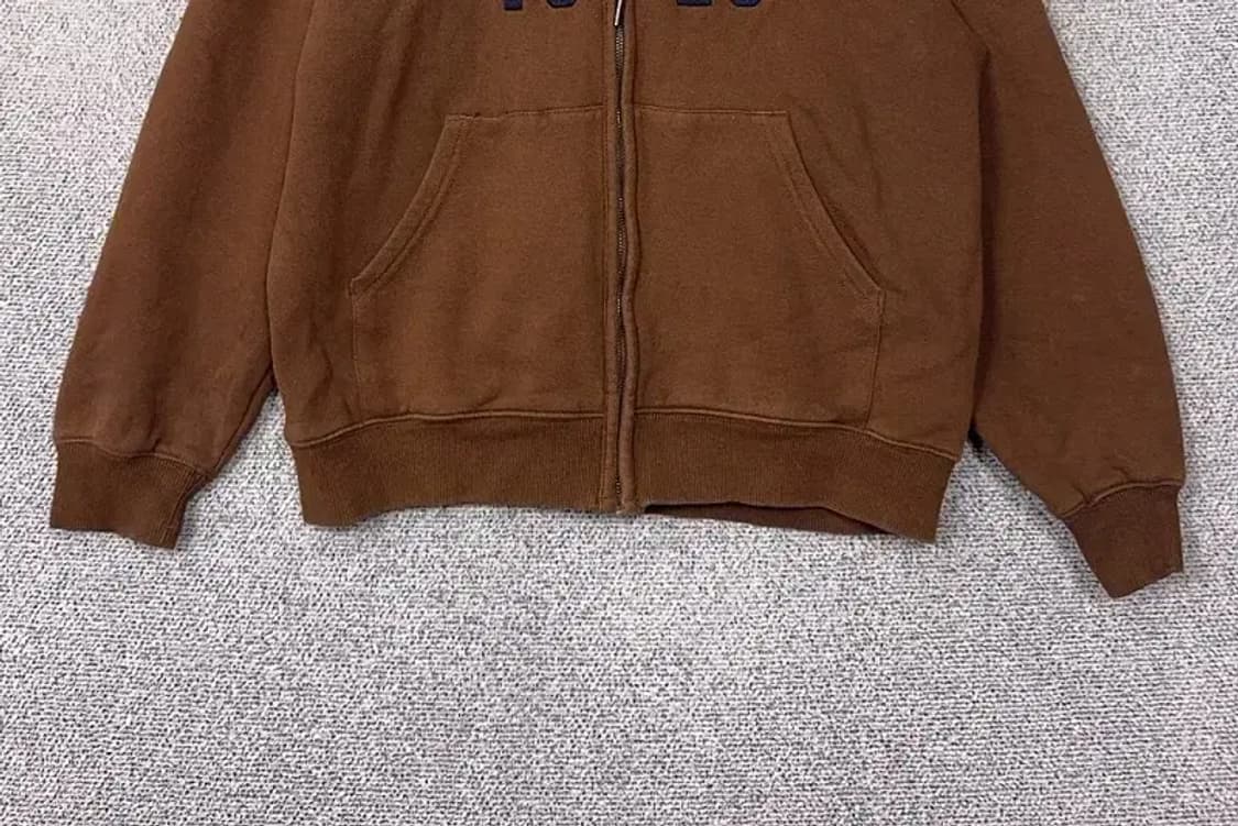후아유 y2k 자수 브라운 오버핏 후드집업 S 상품이미지4