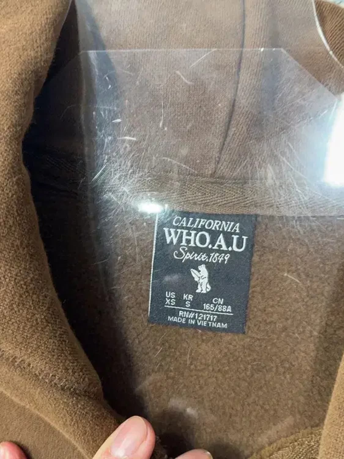 후아유 y2k 자수 브라운 오버핏 후드집업 S 상품이미지7