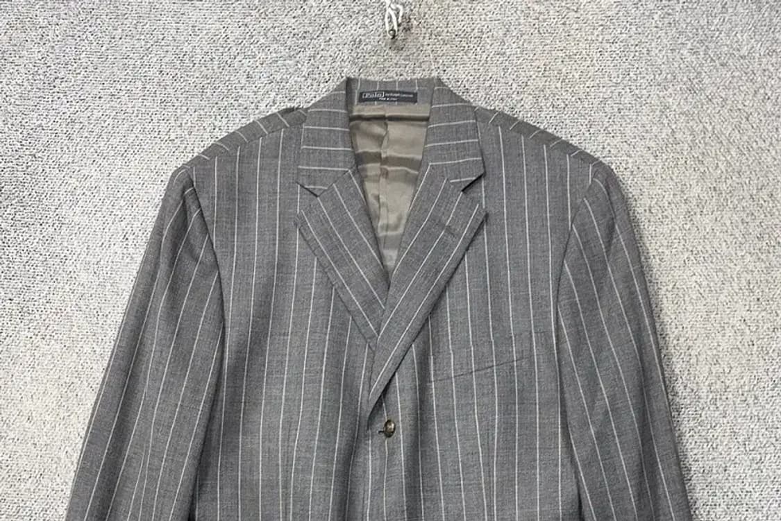 [새상품]폴로 스트라이프 그레이 정장 블레이저 100 상품이미지3