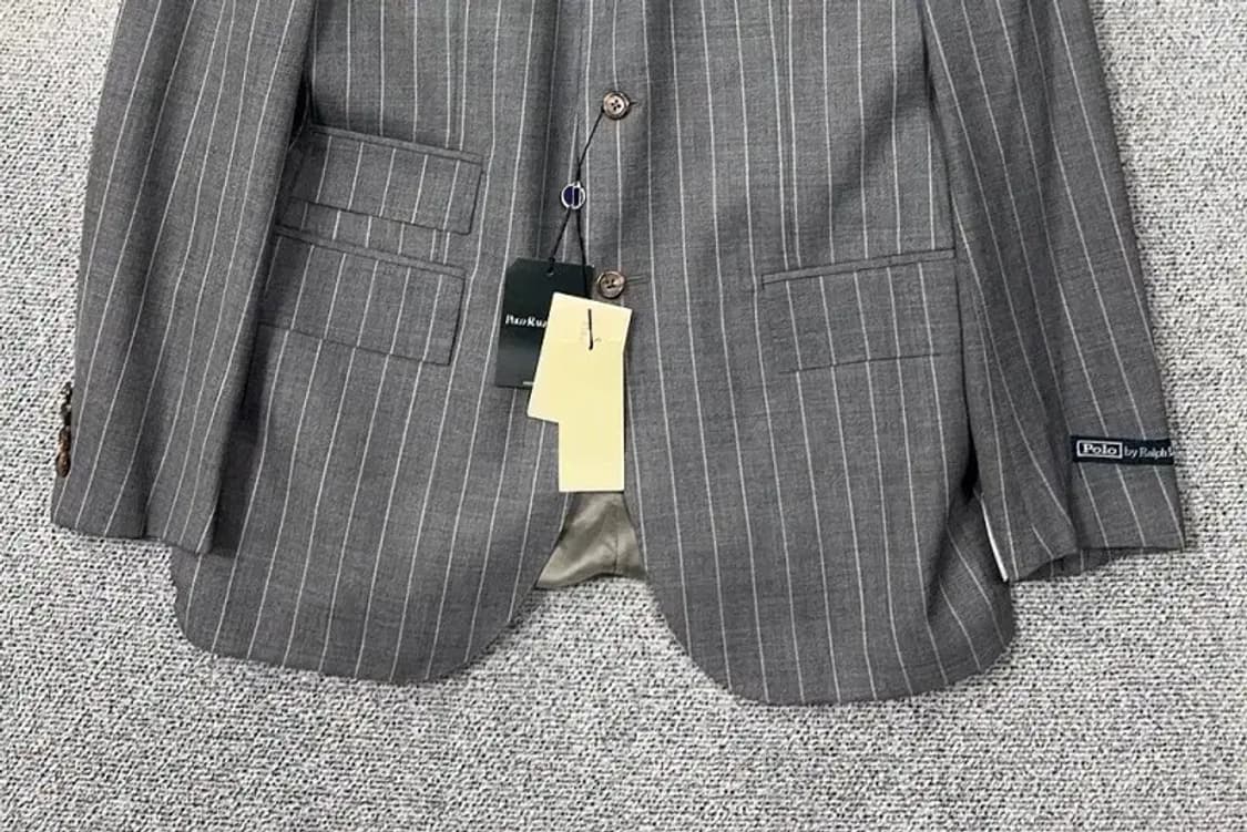 [새상품]폴로 스트라이프 그레이 정장 블레이저 100 상품이미지4