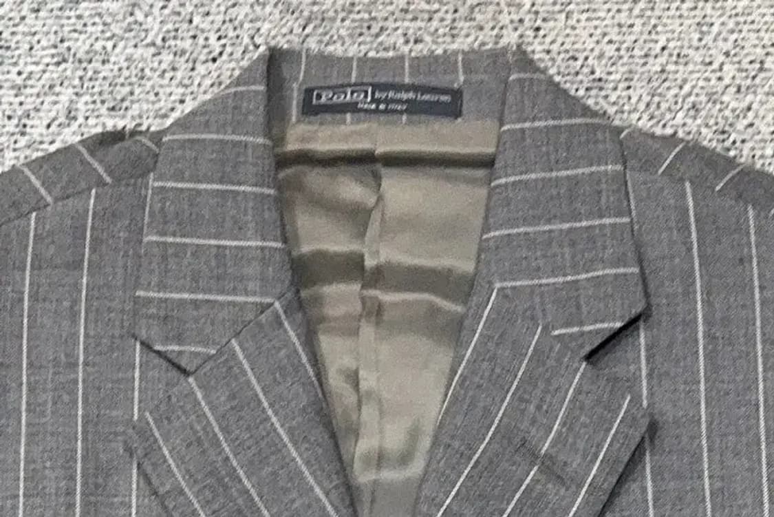 [새상품]폴로 스트라이프 그레이 정장 블레이저 100 상품이미지5