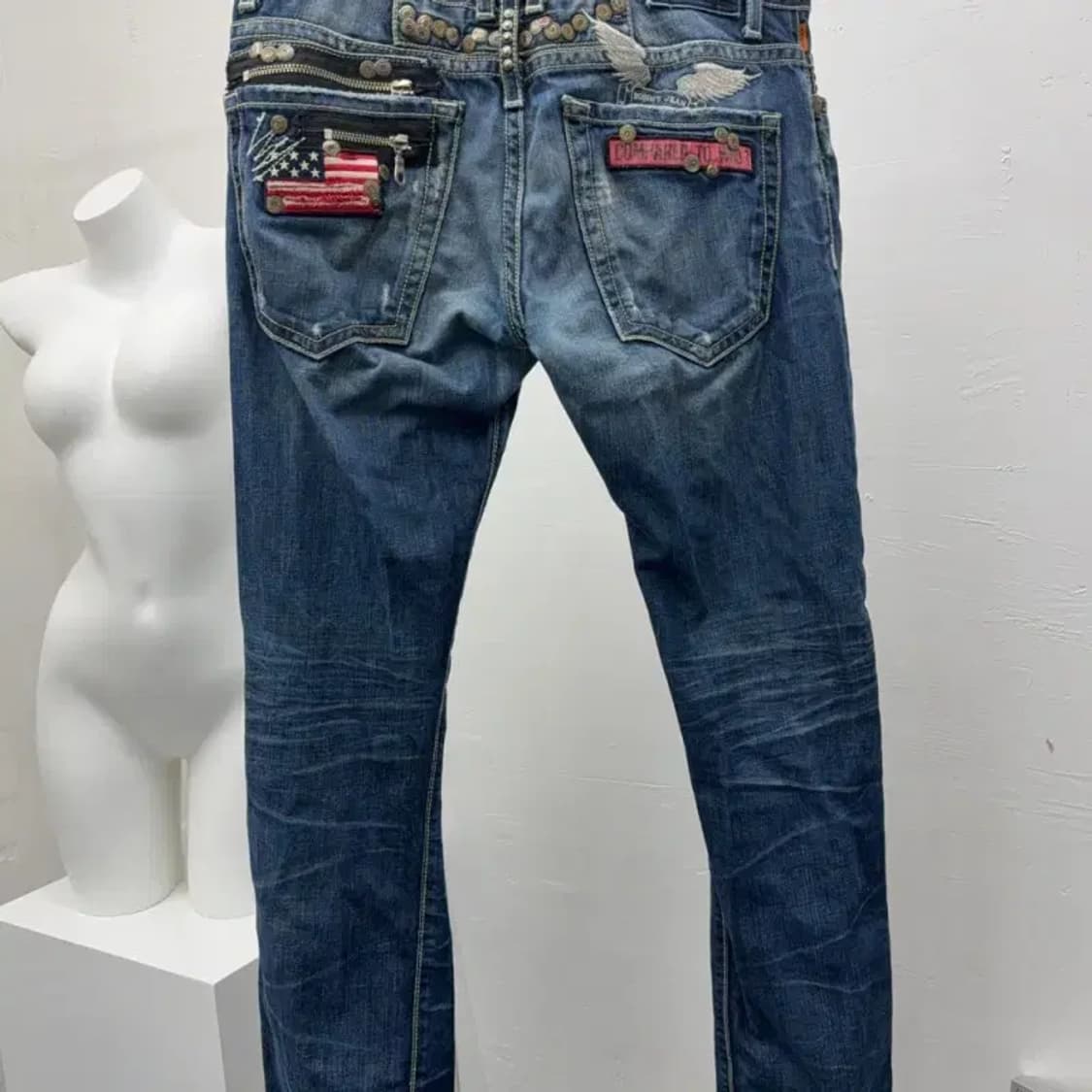 로빈슨 진스 백포인트 청데님팬츠 34 상품이미지2