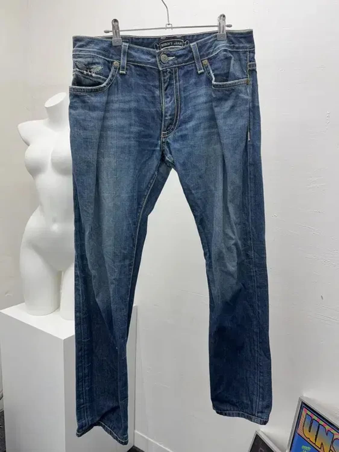 로빈슨 진스 백포인트 청데님팬츠 34 상품이미지3