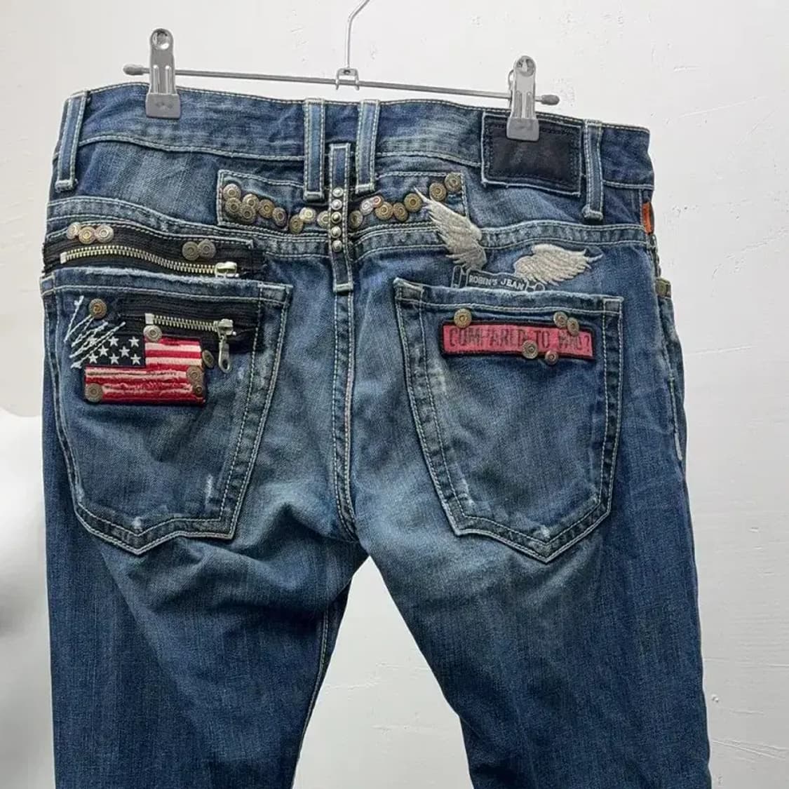 로빈슨 진스 백포인트 청데님팬츠 34 상품이미지4