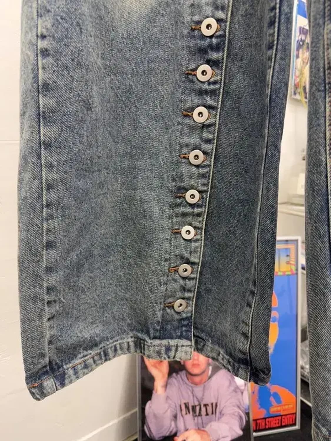 올단추 옐로우워싱 개큰바지 XL 상품이미지10