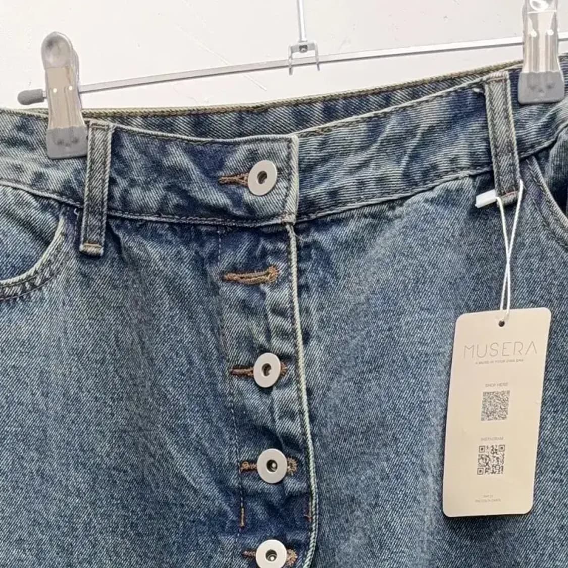 올단추 옐로우워싱 개큰바지 XL 상품이미지5