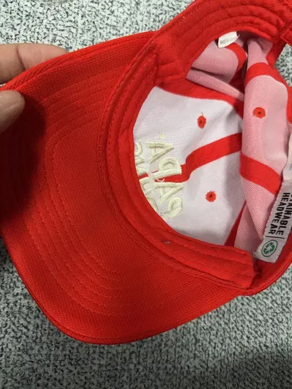 파파존스 빈티지 자수 레드 볼캡 F 상품이미지5