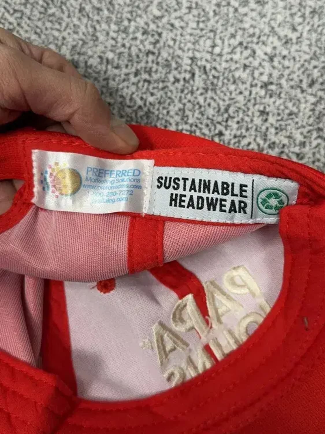 파파존스 빈티지 자수 레드 볼캡 F 상품이미지6