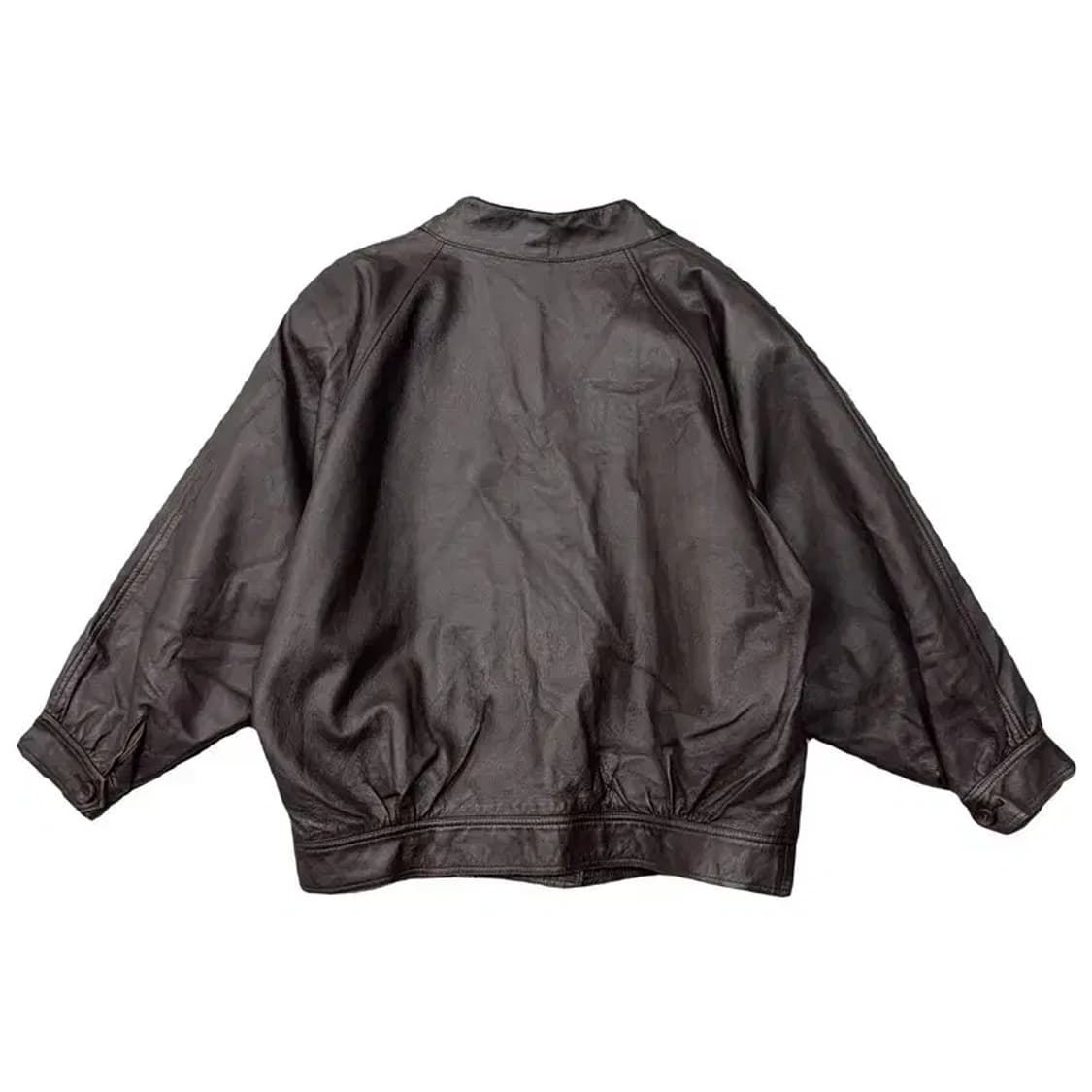 재팬 빈티지 딥브라운 레더 자켓 F 상품이미지2