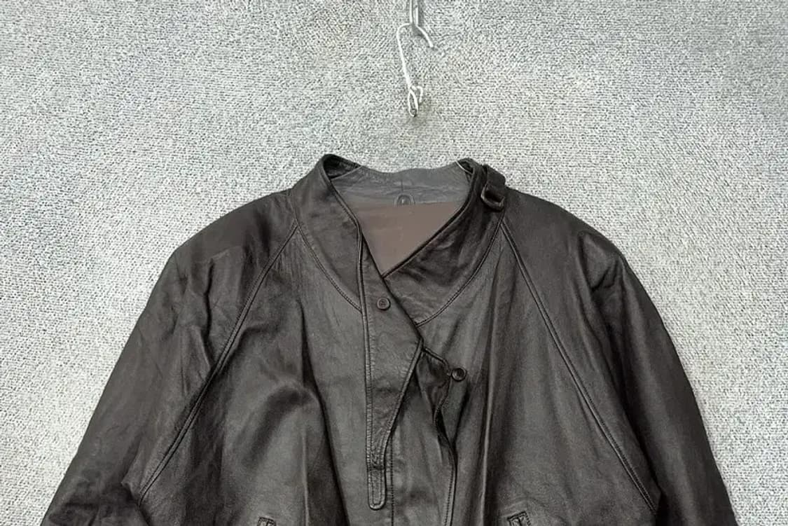 재팬 빈티지 딥브라운 레더 자켓 F 상품이미지3