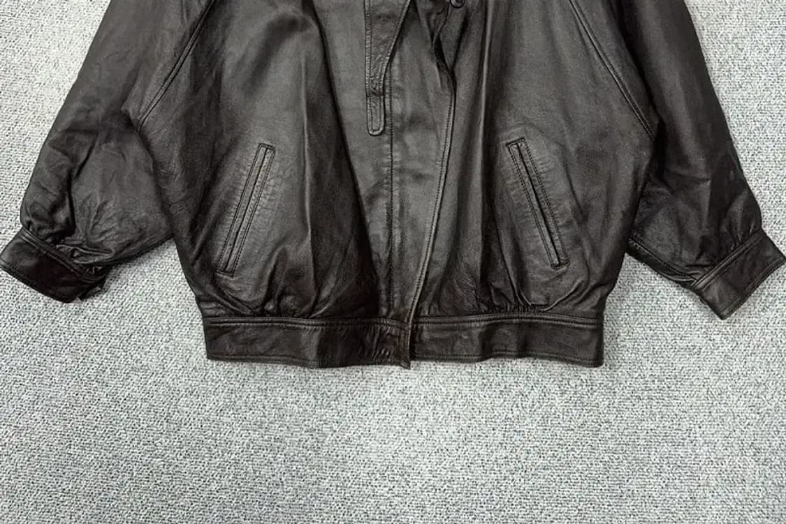 재팬 빈티지 딥브라운 레더 자켓 F 상품이미지4