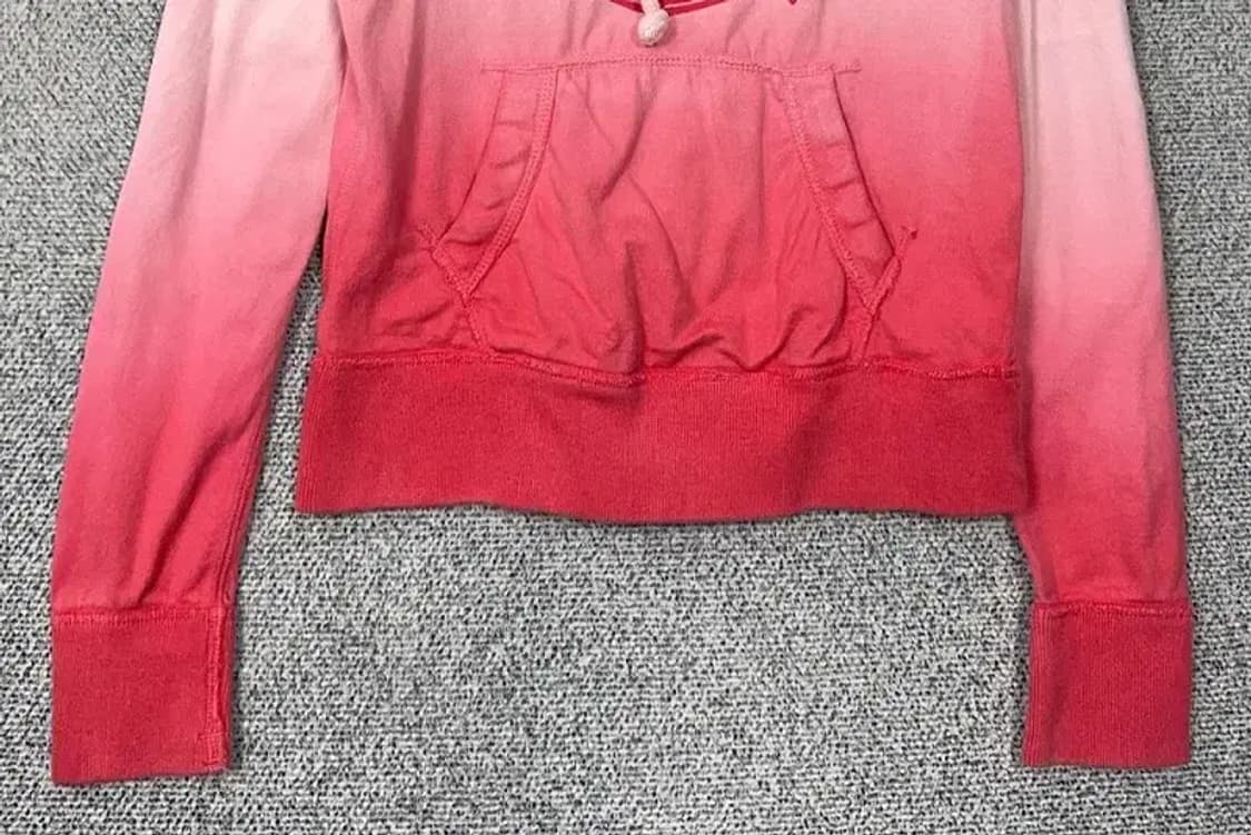 후아유 Y2K 자수 라이트 핑크 후드티 S 상품이미지4