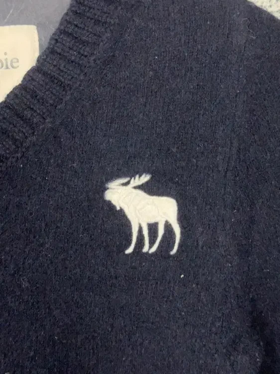 아베크롬비 네이비 순록 로고 울 니트 S 상품이미지6