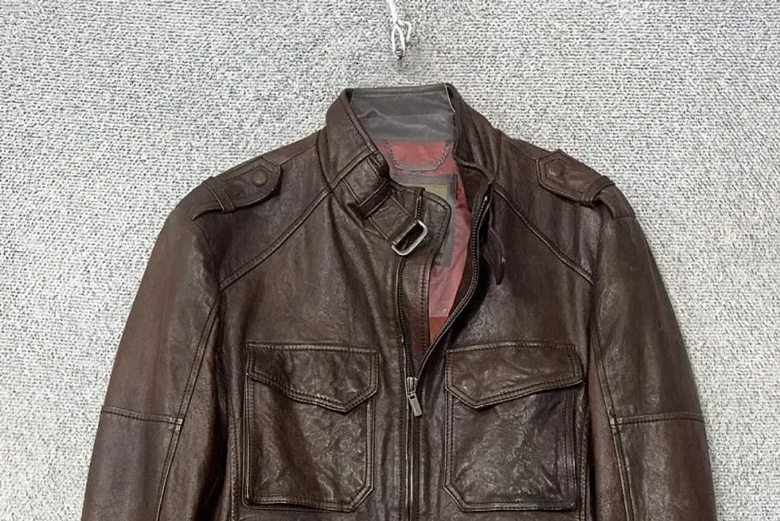 폴 스튜어트 브라운 빈티지 쿼드포켓 양가죽 자켓 100-175 상품이미지3