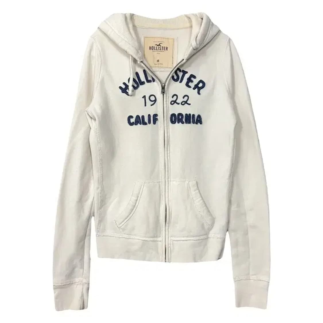 홀리스터 자수 Y2K 크림  후드 집업 S 상품이미지1