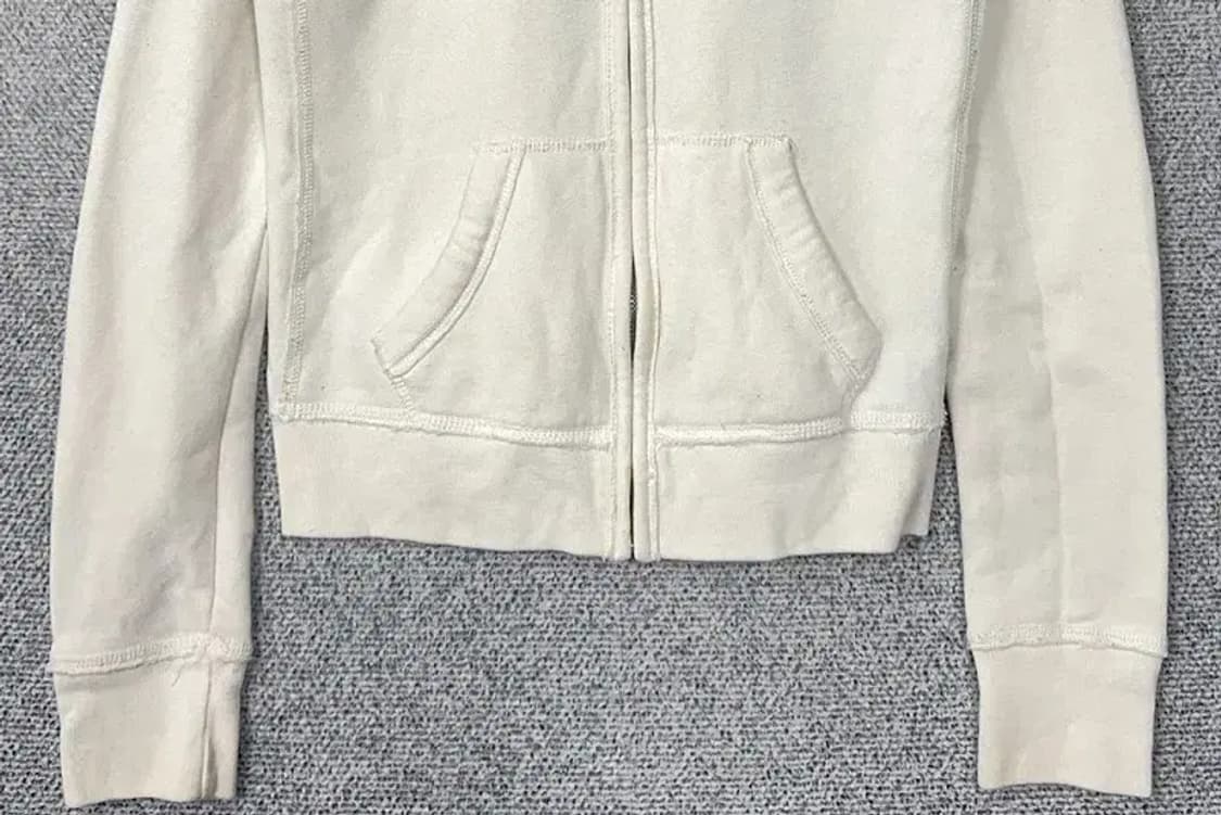 홀리스터 자수 Y2K 크림  후드 집업 S 상품이미지4