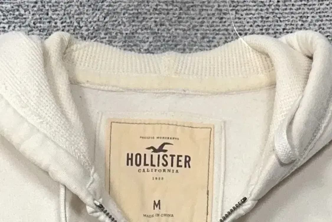 홀리스터 자수 Y2K 크림  후드 집업 S 상품이미지5
