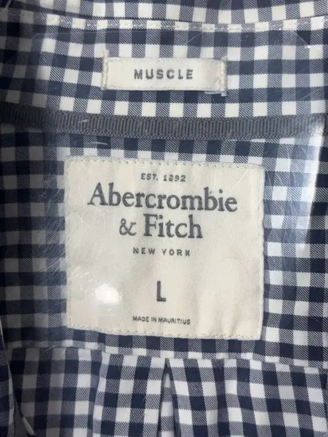 아베크롬비 체크 블랙 셔츠 L 상품이미지8