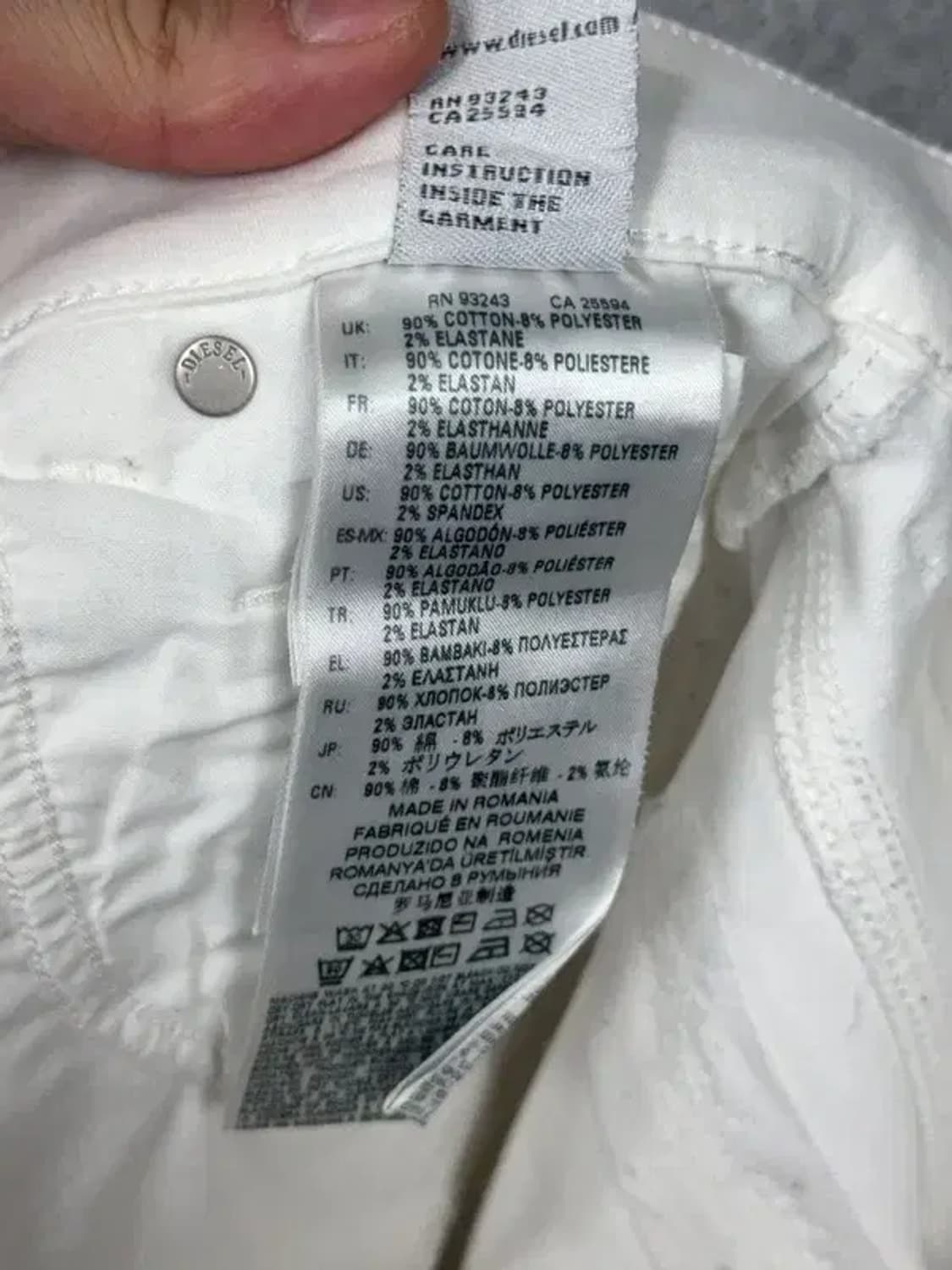 디젤 캐주얼 화이트 진 W27 상품이미지8