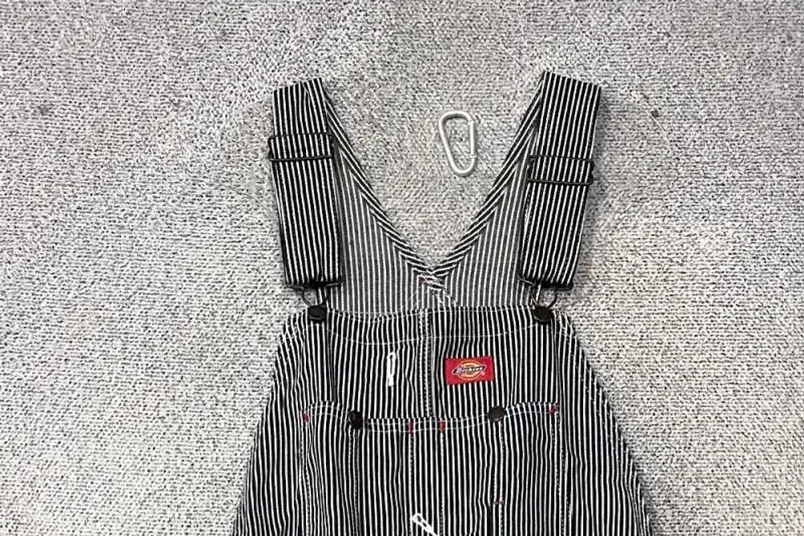 디키즈 스트라이프 블루 워크 데님 점프수트 30 상품이미지3