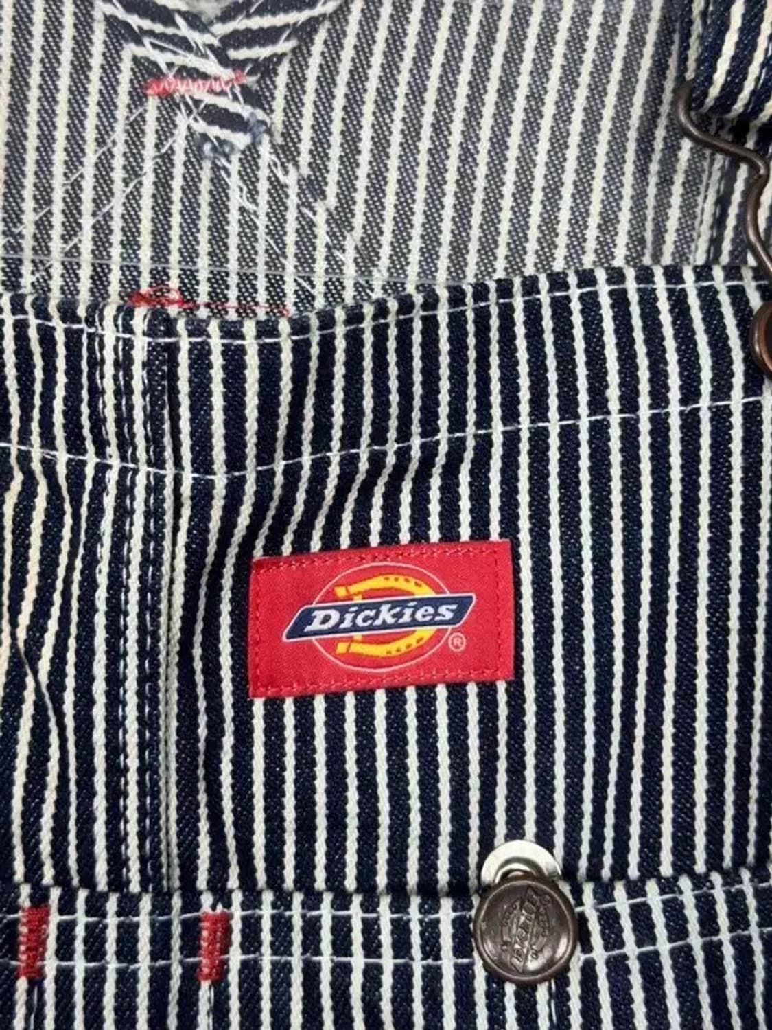 디키즈 스트라이프 블루 워크 데님 점프수트 30 상품이미지7