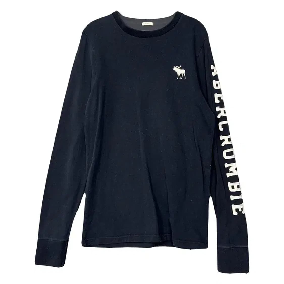 아베크롬비 프린팅 네이비 롱슬리브 긴팔티 M 상품이미지1