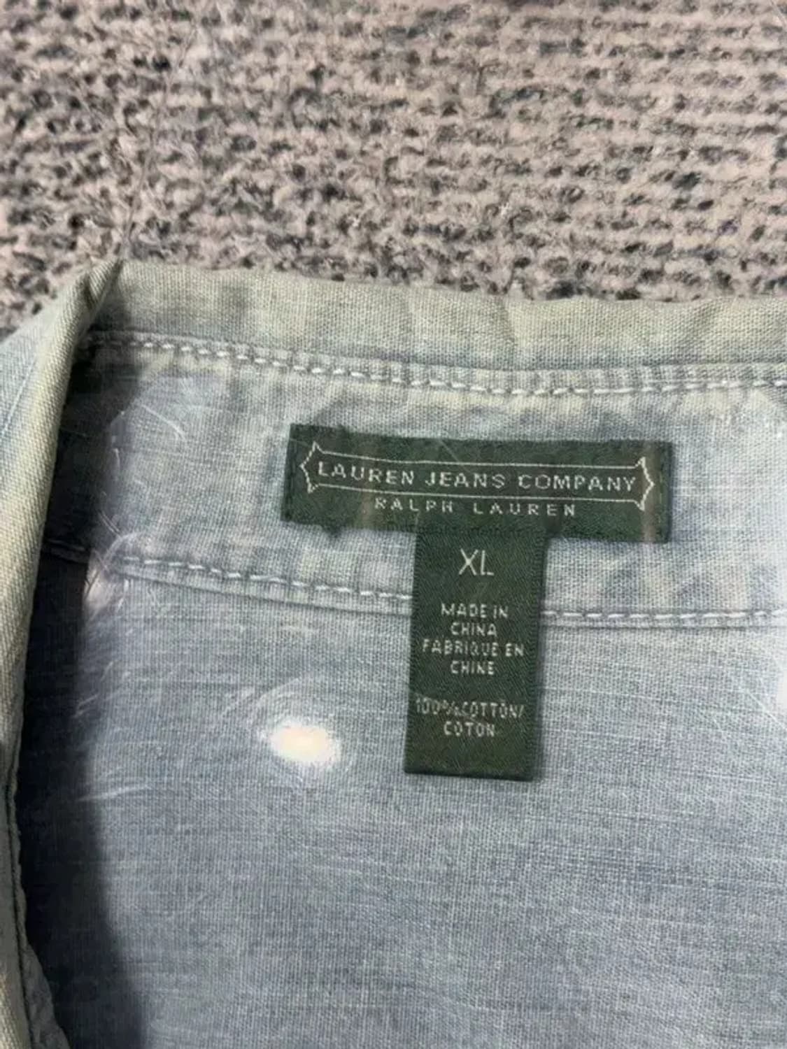 로렌 랄프로렌 연청 데님 오버핏 셔츠 XL 상품이미지7