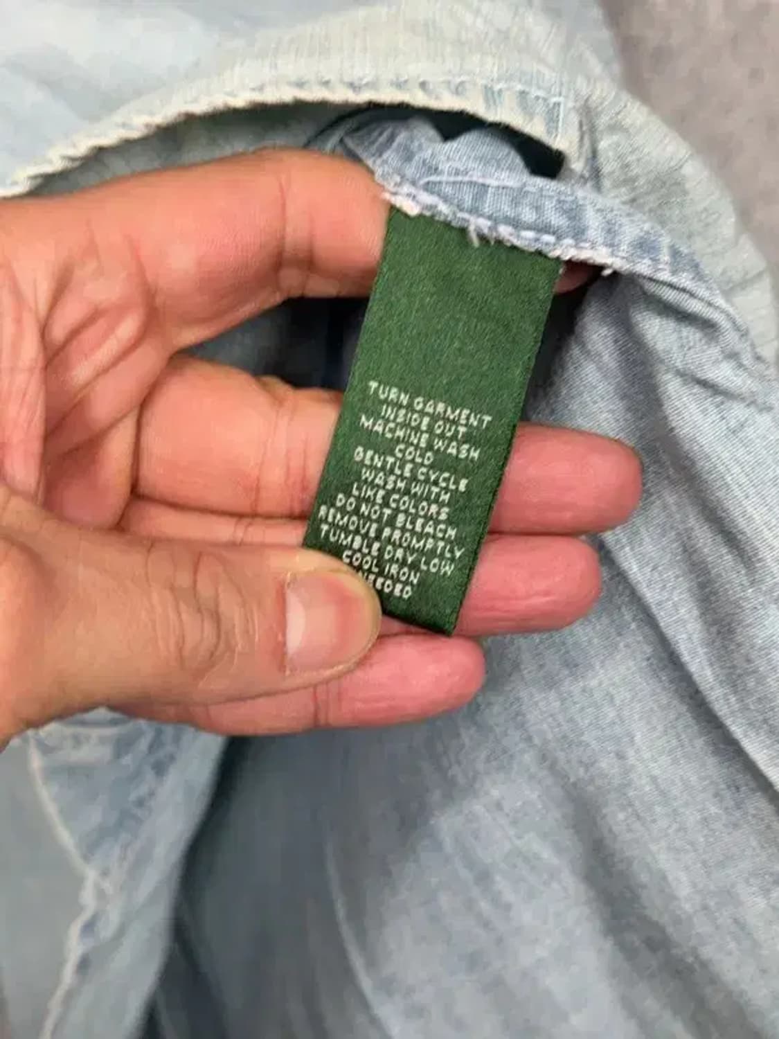 로렌 랄프로렌 연청 데님 오버핏 셔츠 XL 상품이미지8