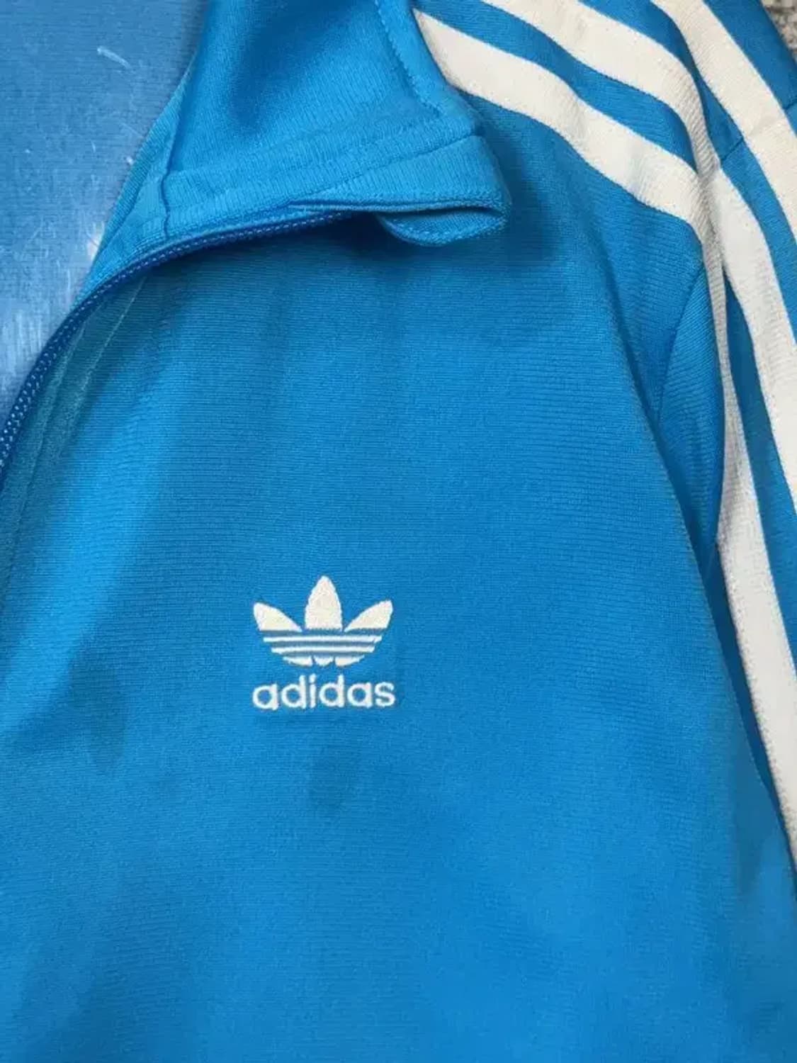 아디다스 블루 파이어버드 트랙탑 집업 저지 M 상품이미지6