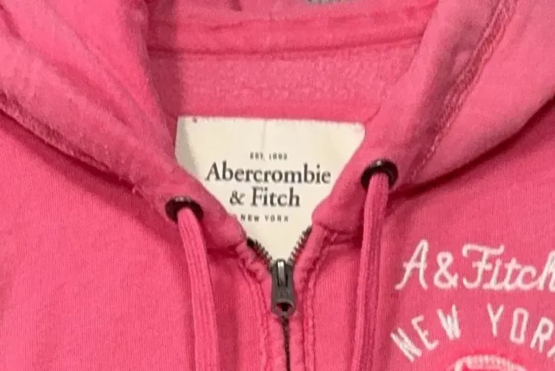 아베크롬비 핑크 Y2K 로고 후드 집업 L 상품이미지5