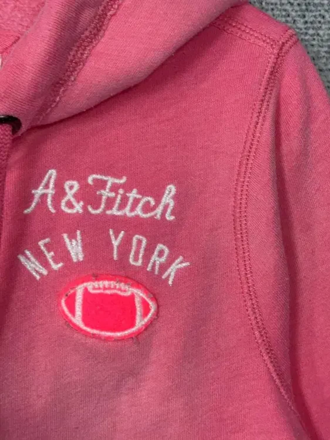 아베크롬비 핑크 Y2K 로고 후드 집업 L 상품이미지7