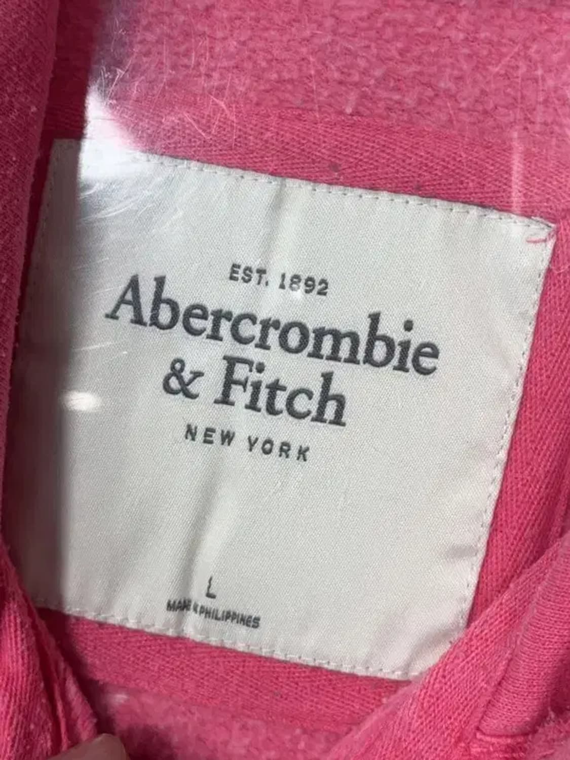 아베크롬비 핑크 Y2K 로고 후드 집업 L 상품이미지8